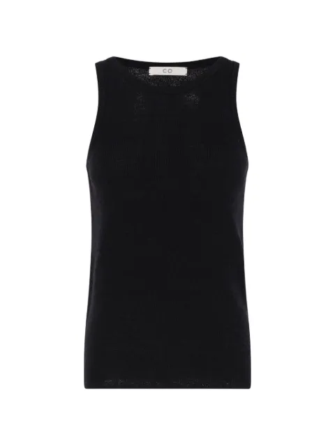Co ribbed-knit silk-blend top