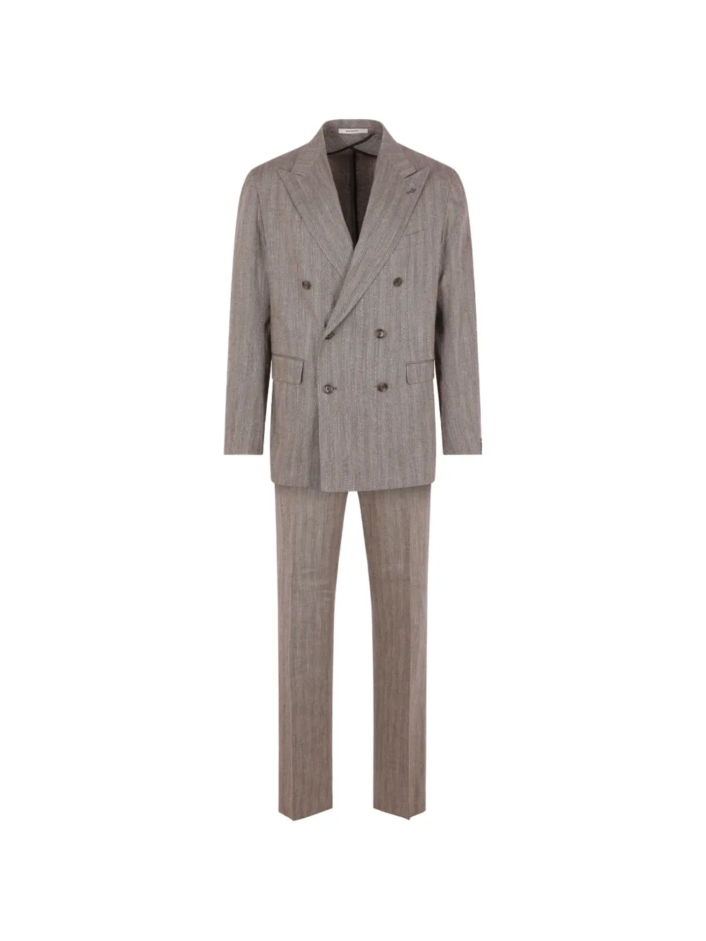 Tagliatore herringbone double-breasted suit - Marrone