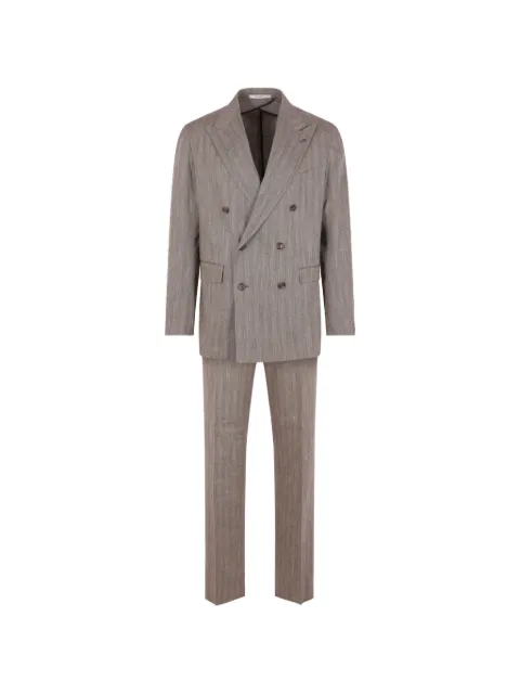 Tagliatore herringbone double-breasted suit