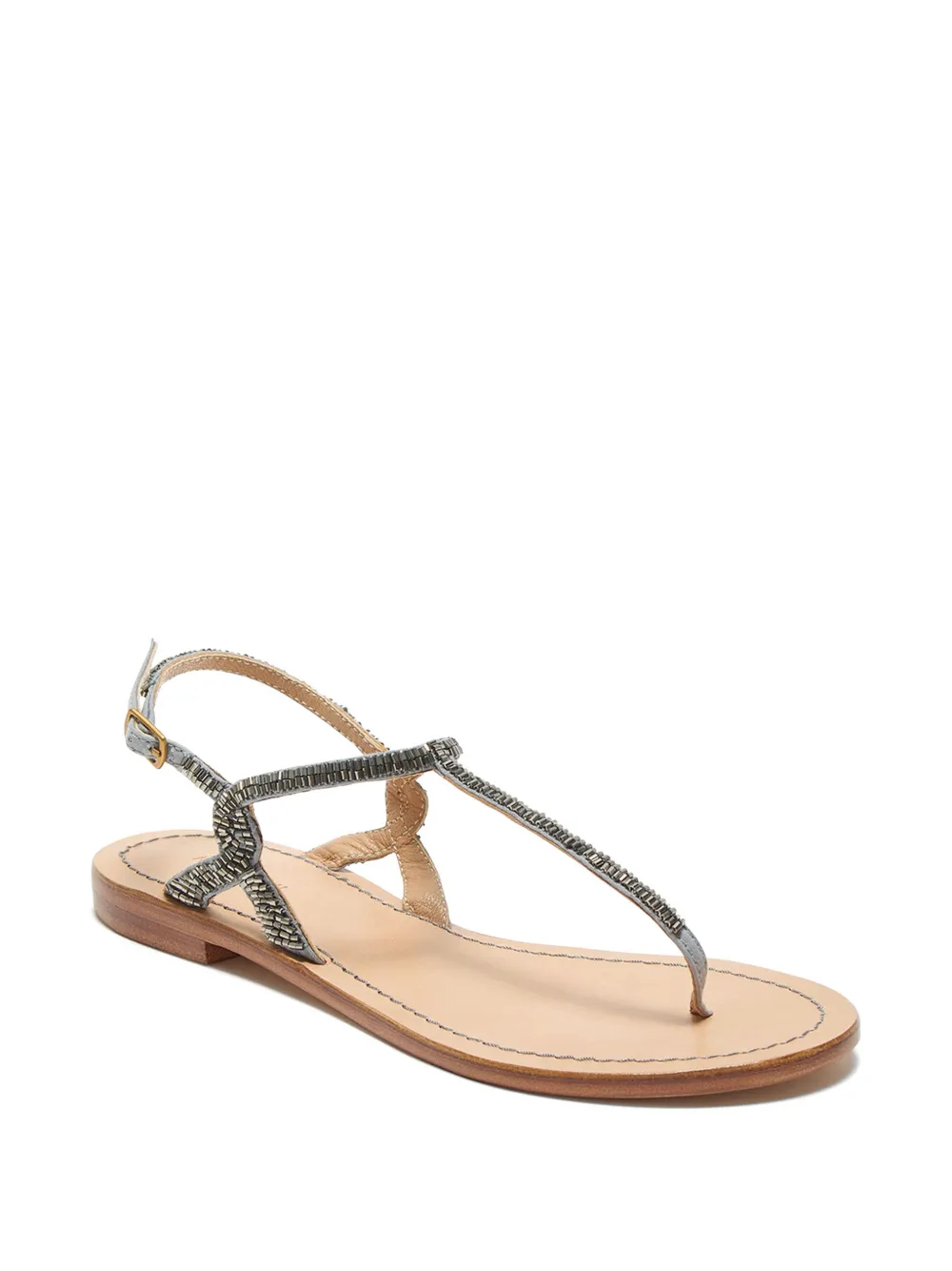 MALIPARMI Sandalen met kralen Zilver