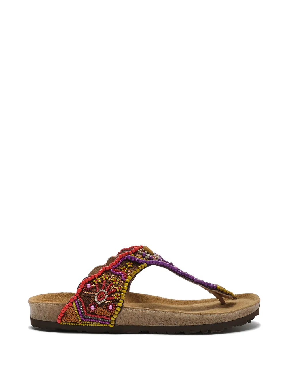 Maliparmi Beaded Sandals In Animal Print