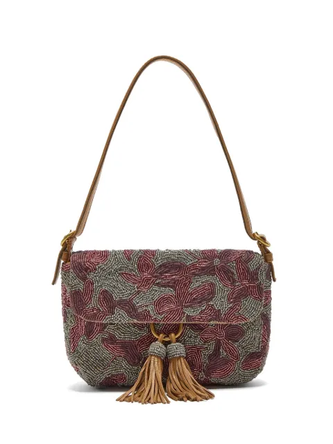 MALIPARMI beaded floral shoulder bag