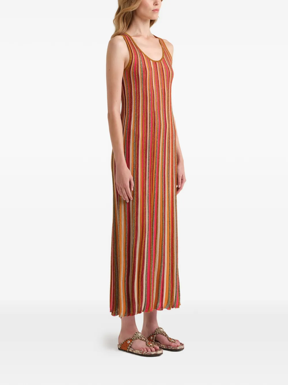  Maliparmi Vestido Flexage A Rayas - Rojo 