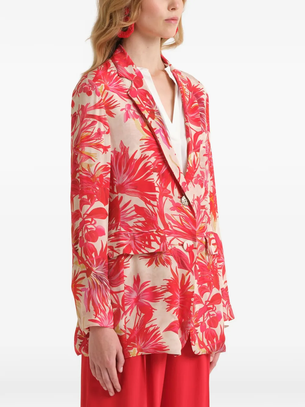 MALIPARMI Botanical Jungle blazer Rood