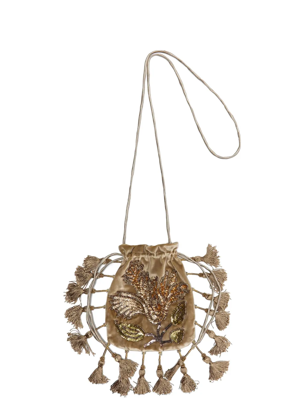 MALIPARMI Borsa a tracolla Silver Garden - Toni neutri