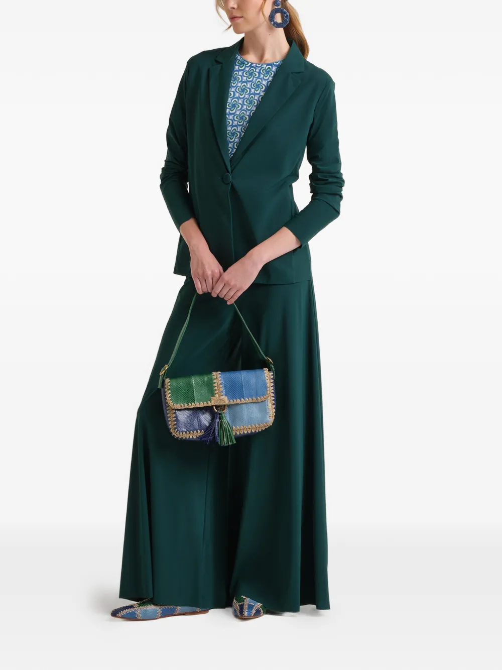  Maliparmi Jersey Blazer - Green 