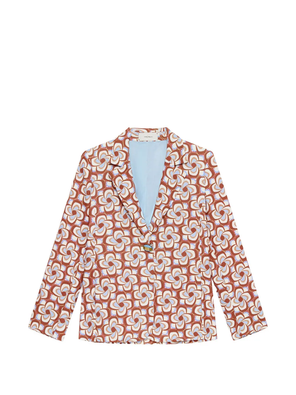MALIPARMI patterned single-breasted blazer - Brown