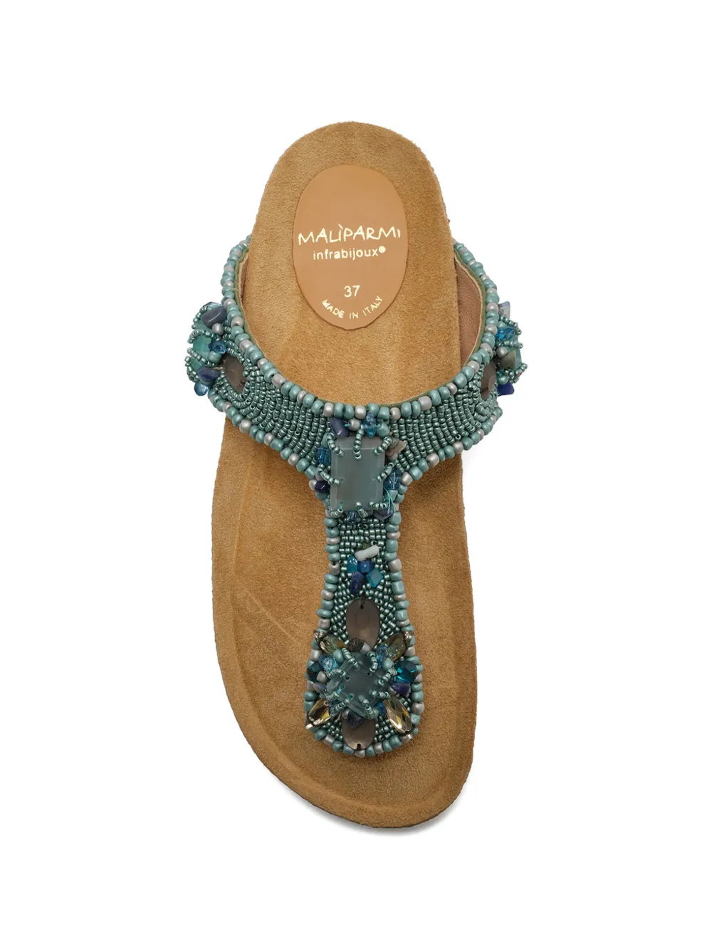 MALIPARMI Sandalen met kralen Blauw
