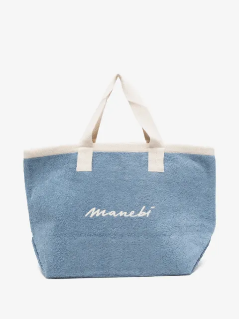 Manebi California logo-embroidered tote bag