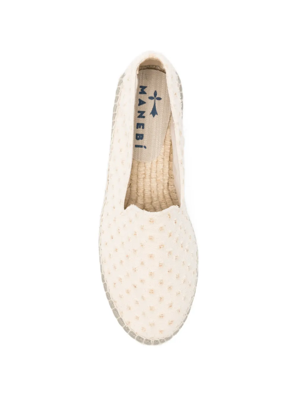 Manebi beige textured espadrilles