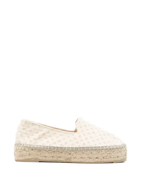 Manebi beige textured espadrilles