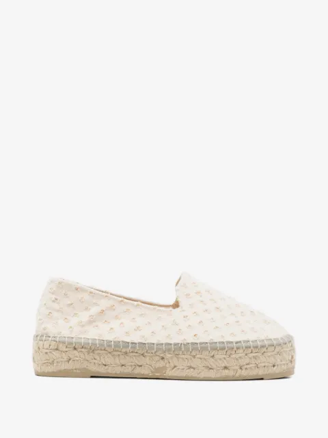Manebi beige textured espadrilles