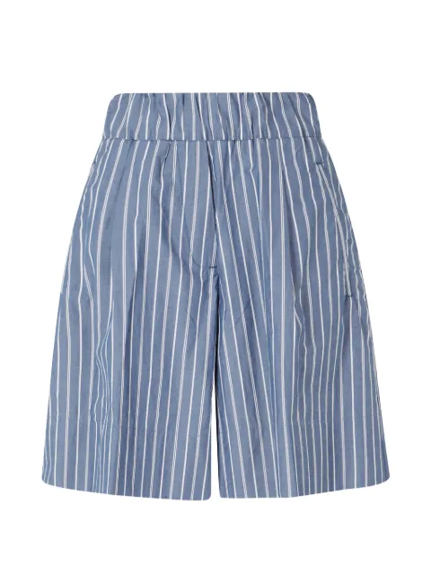 Myths pinstripe-pattern elasticated-waist mini shorts
