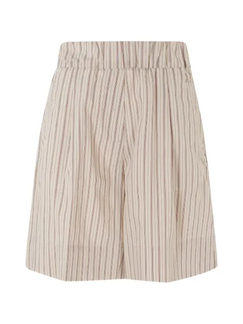 Myths striped elasticated-waist mini shorts
