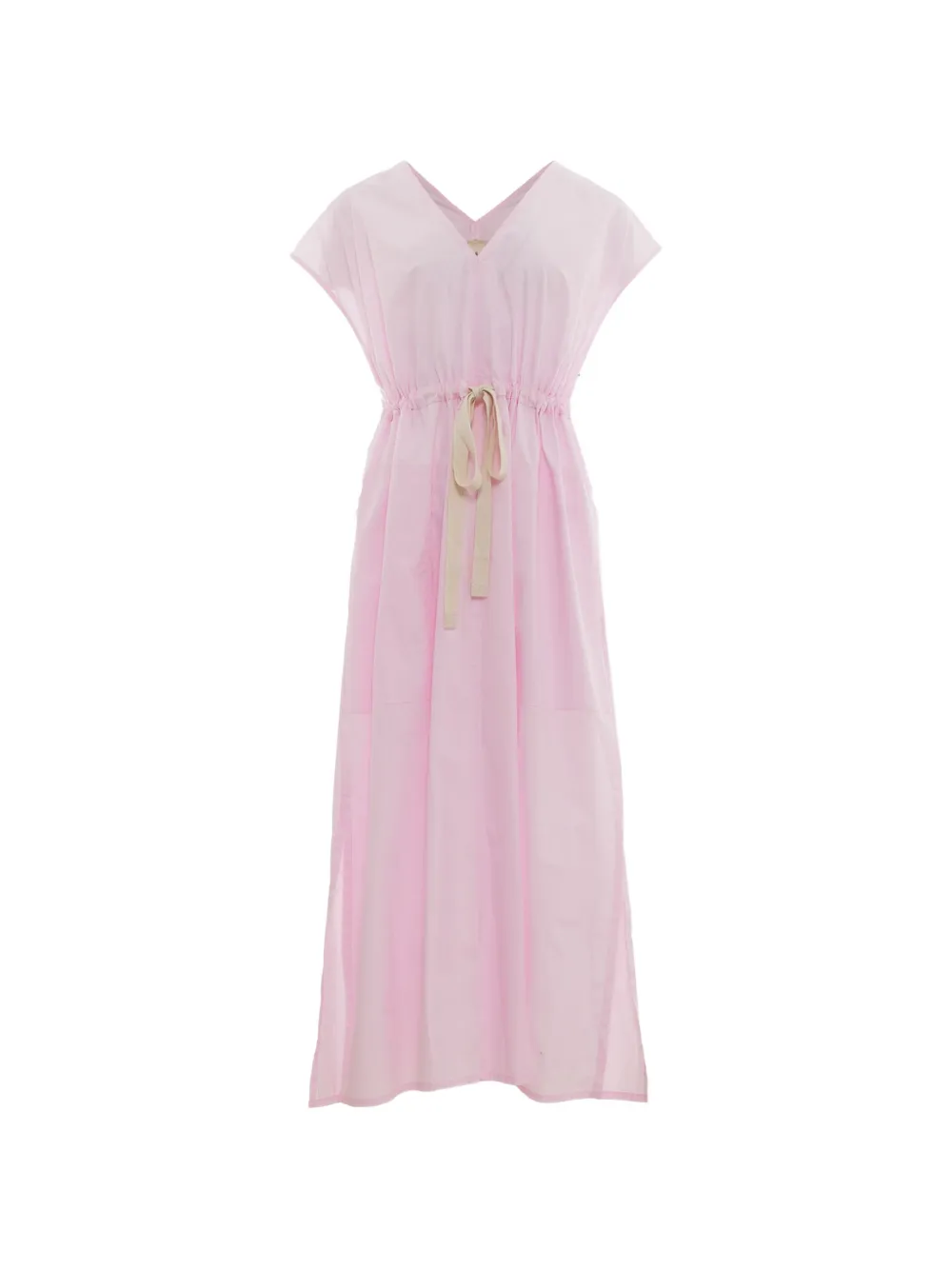 Lee Mathews drawstring-waist V-neck midi dress - Rosa
