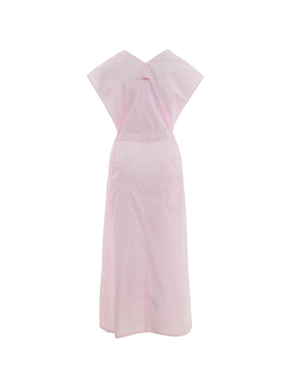 Lee Mathews Midi-jurk met V-hals en trekkoord Roze