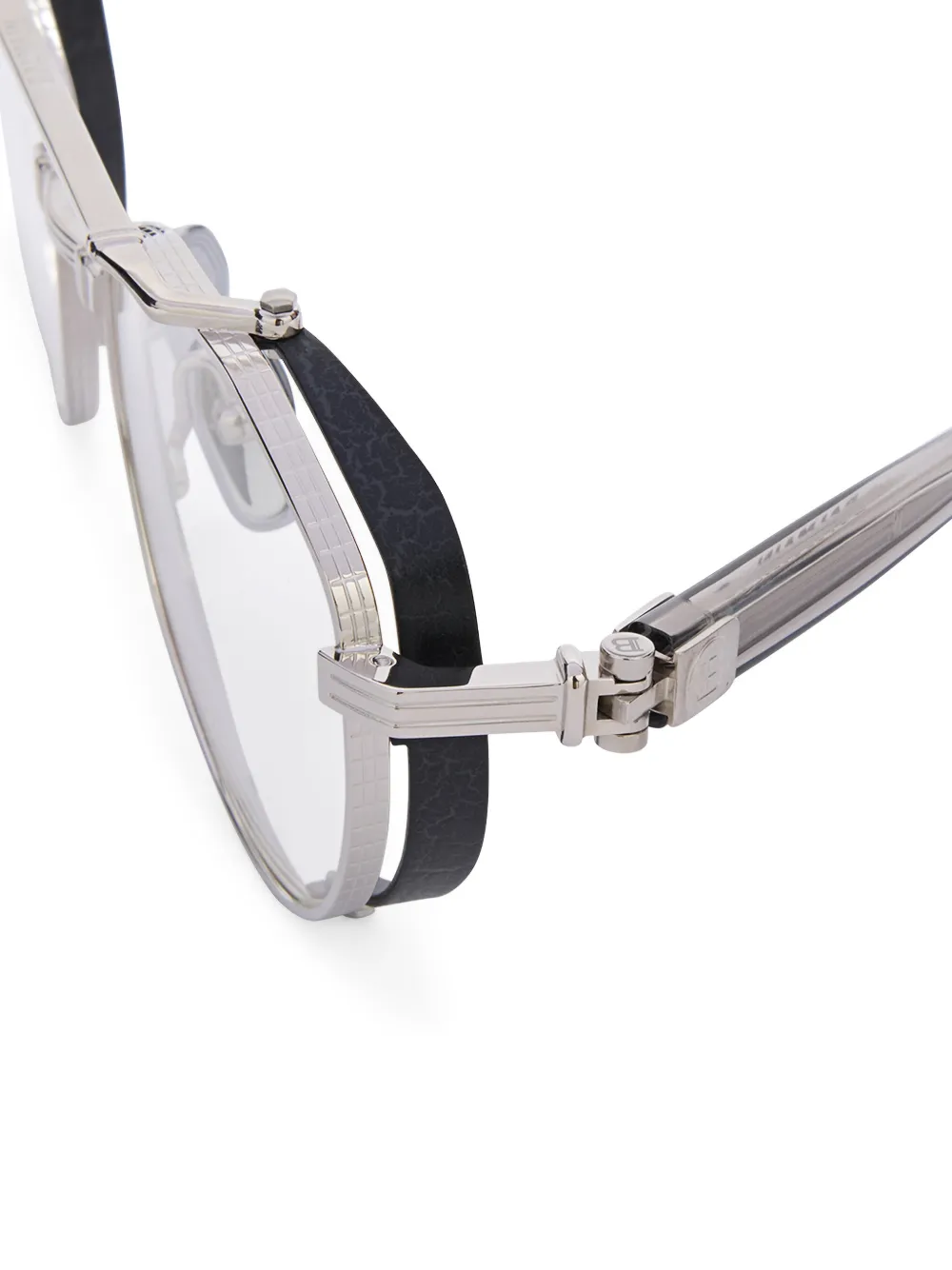 Balmain Eyewear Bril met rond montuur Zilver