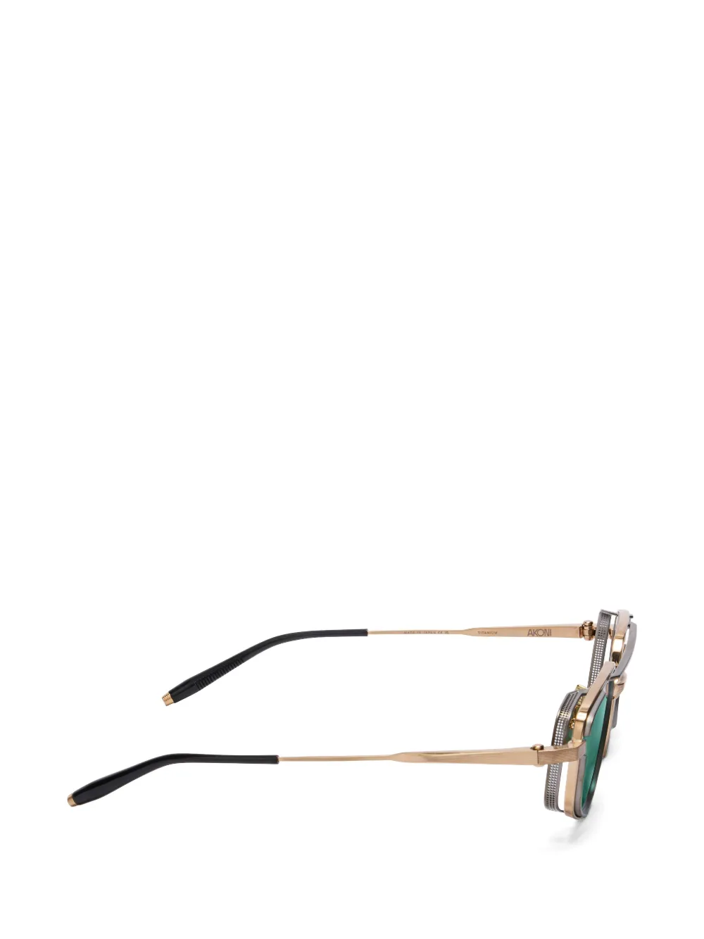  Akoni Atlantis Geometric-frame Sunglasses - Gold 