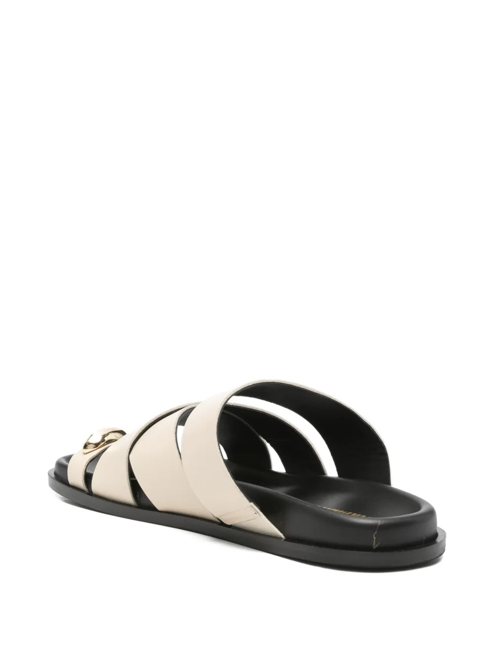 Carmens ring-details sandals Beige