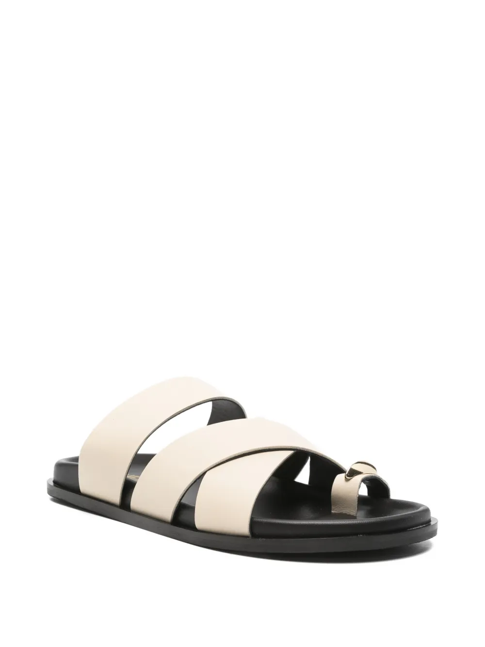 Carmens ring-details sandals Beige