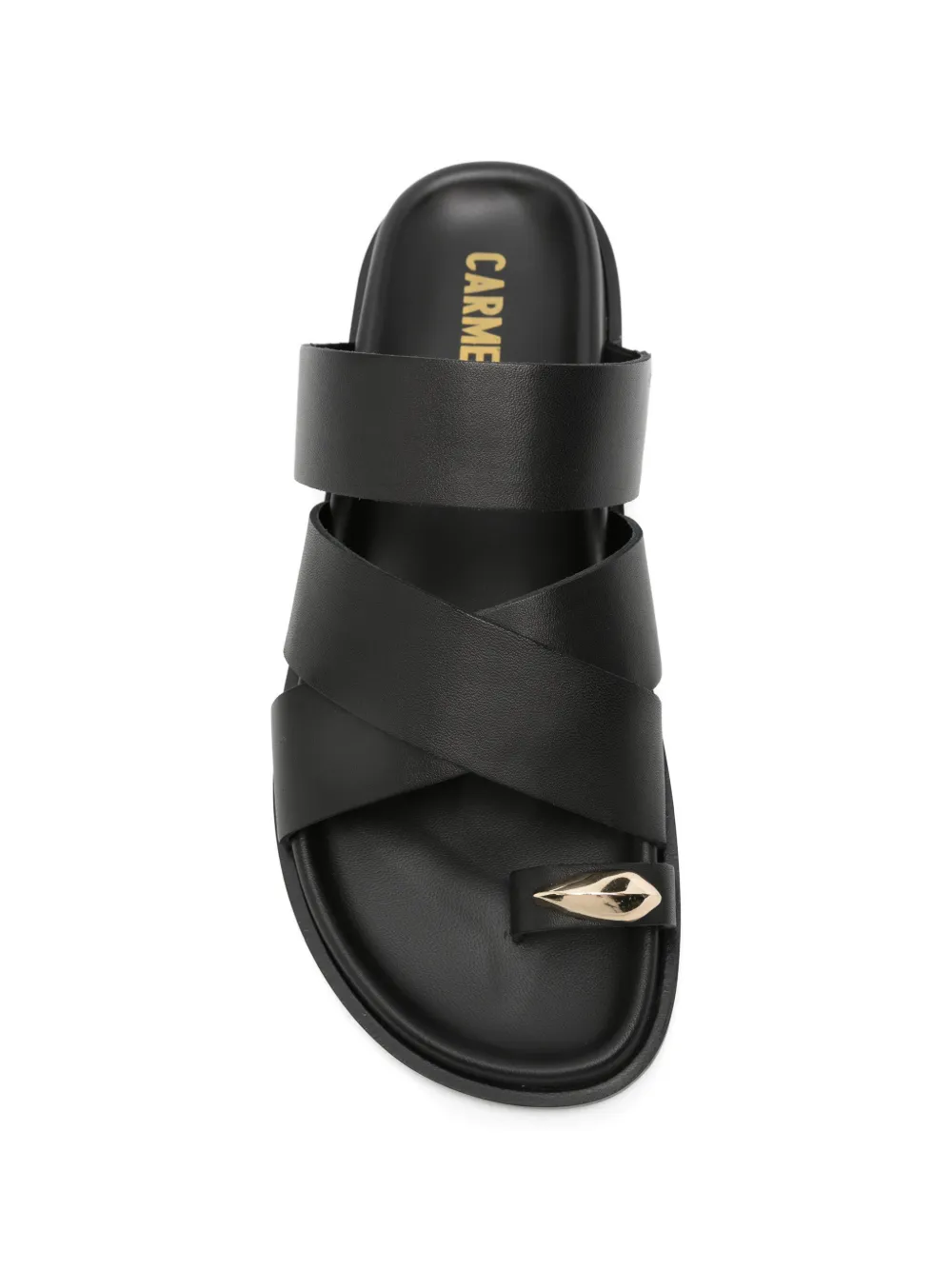 Carmens ring-detail sandals Zwart