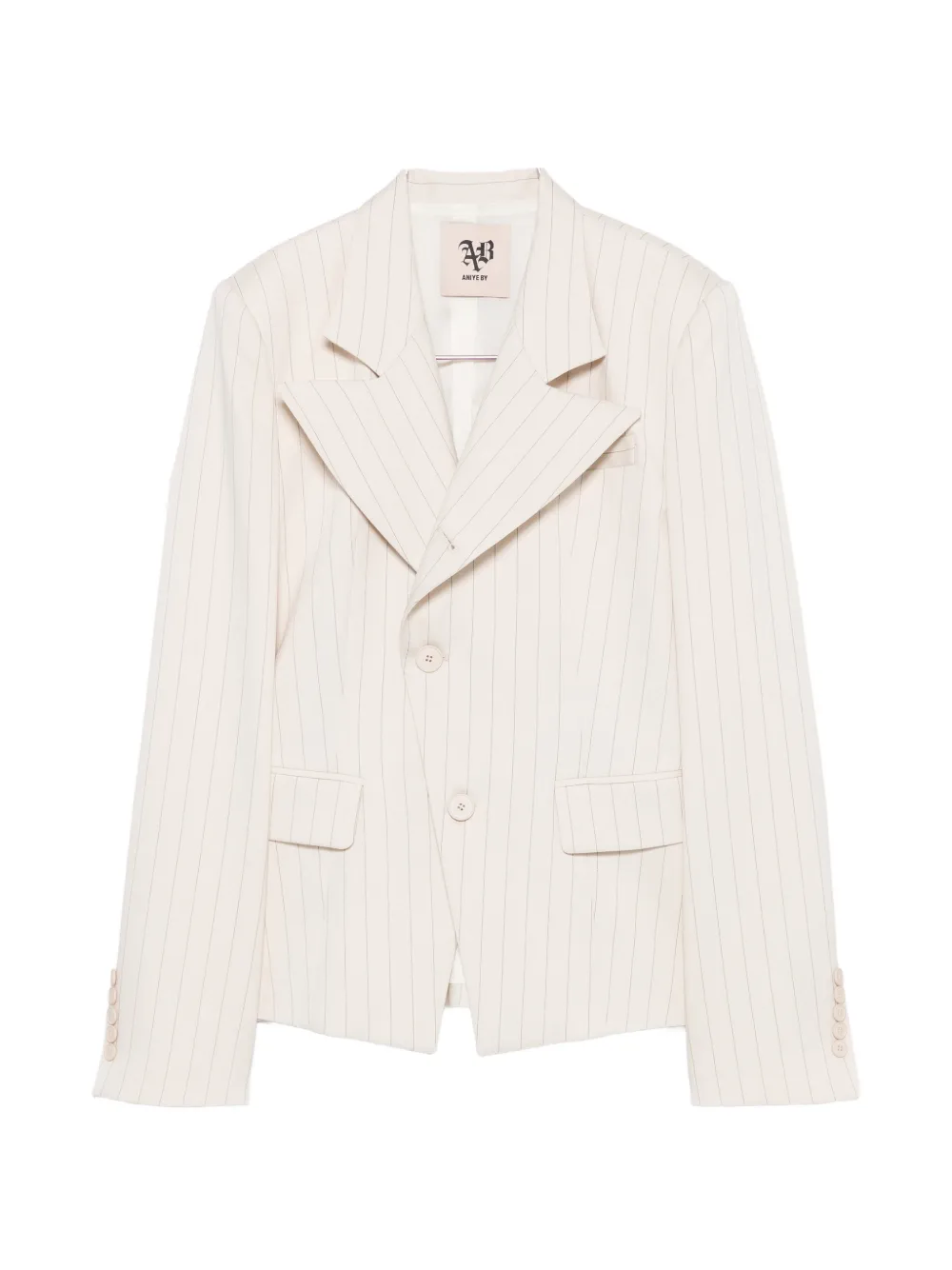 Aniye By Miriam pinstripe-pattern notched-lapels jacket - Toni neutri