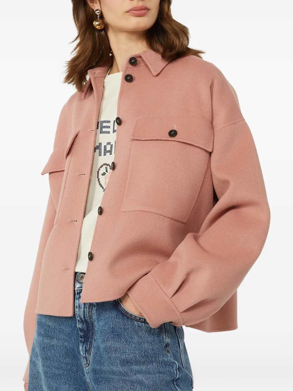 Weekend Max Mara Wool-blend Coat - Pink 