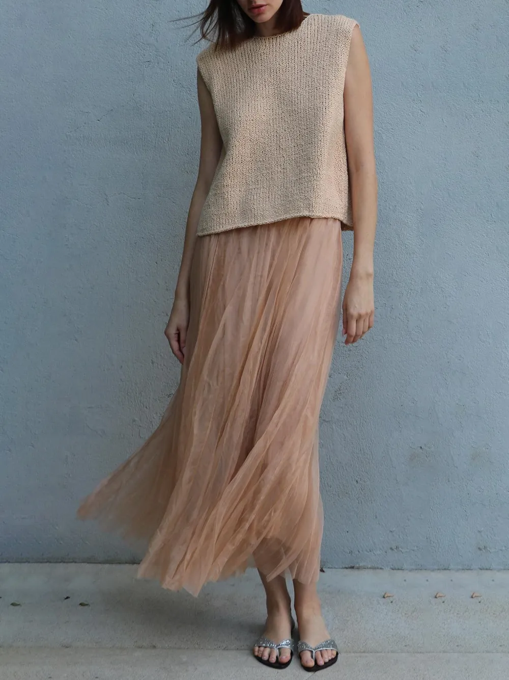  Louiza Babouryan Cotton Top - Neutrals 