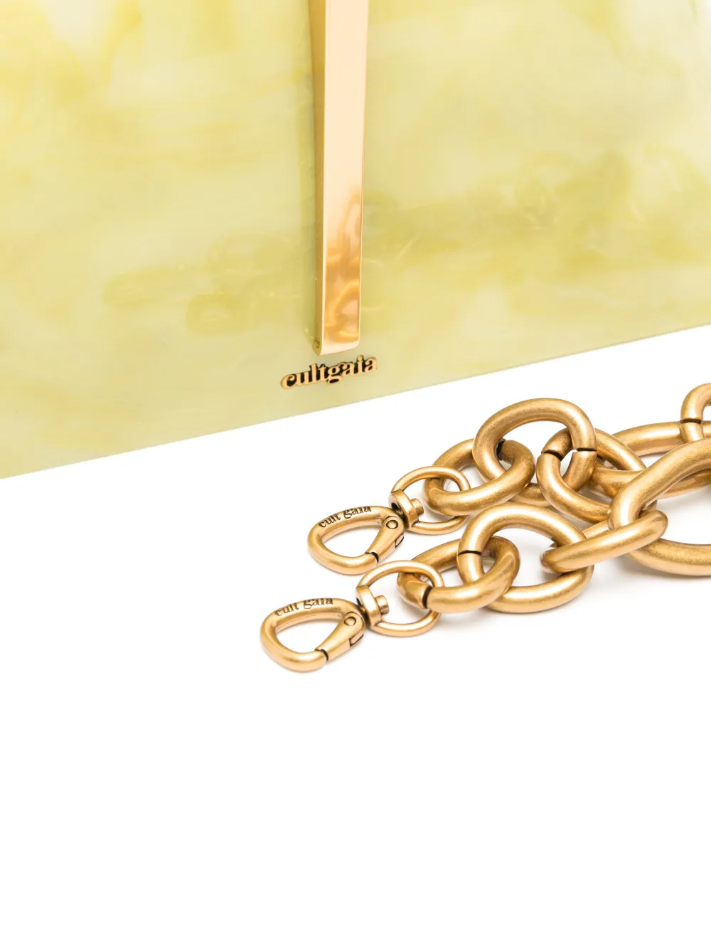 Cult Gaia Laguna clutch met marmer-effect Groen