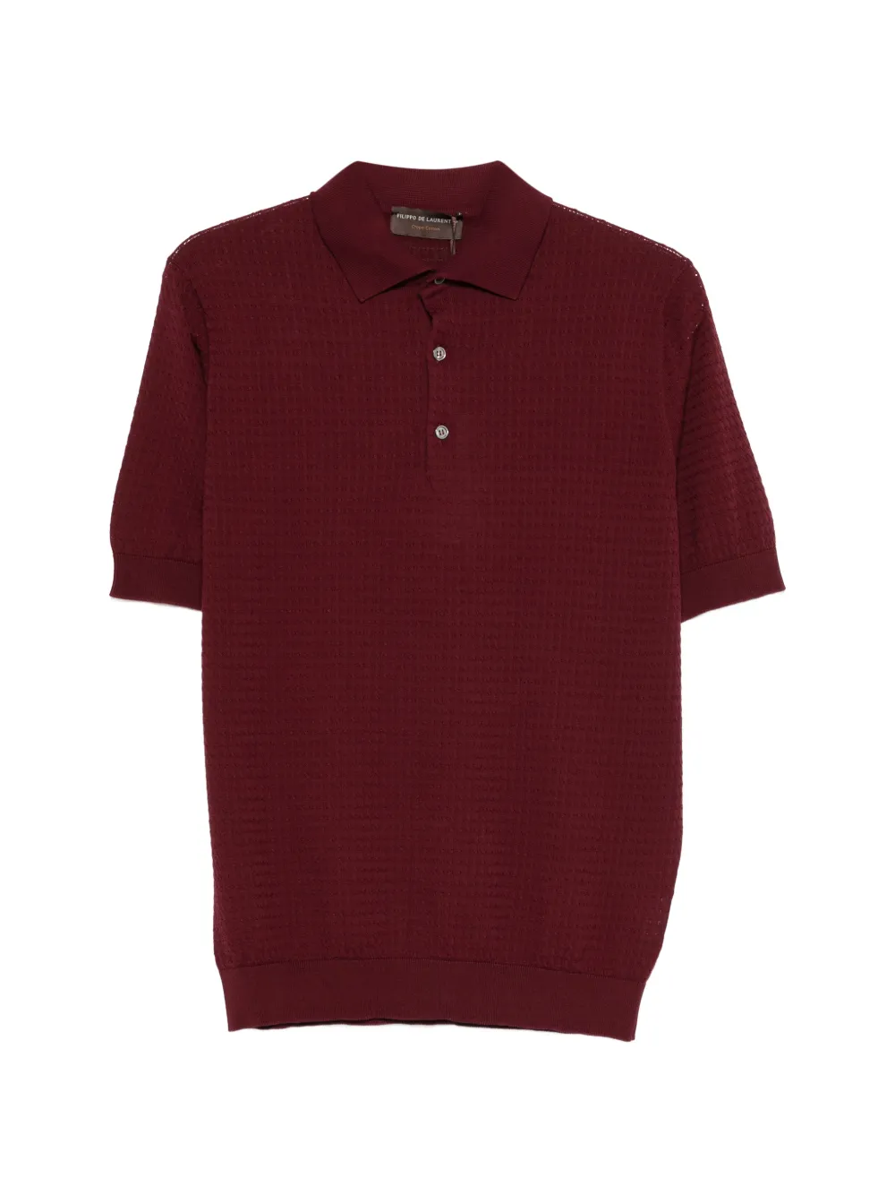 Filippo De Laurentiis patterned polo shirt - Rosso