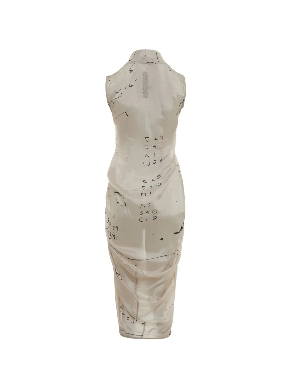 Rick Owens Gedrapeerde jurk Beige