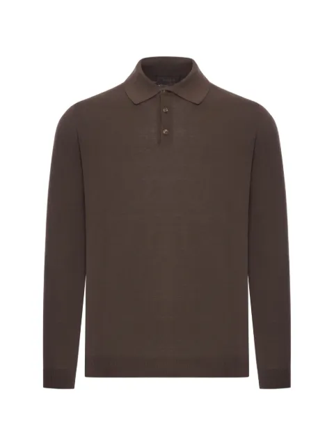 Zanone long-sleeve button polo shirt