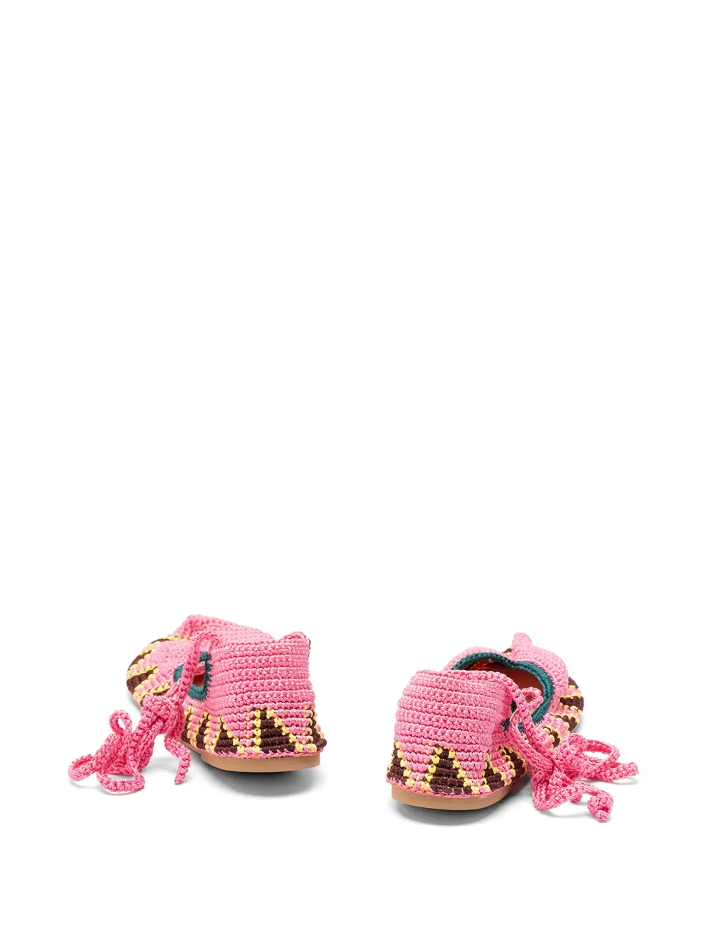  Kashura High Crochet Ballet Flats - Pink 