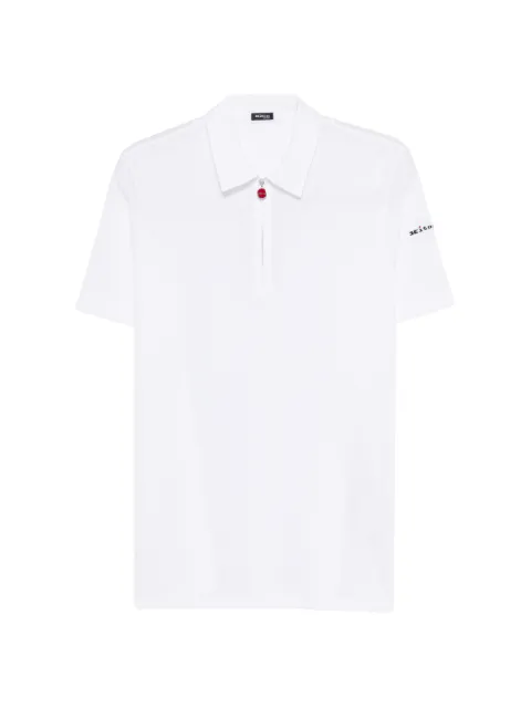 Kiton zip cotton polo shirt