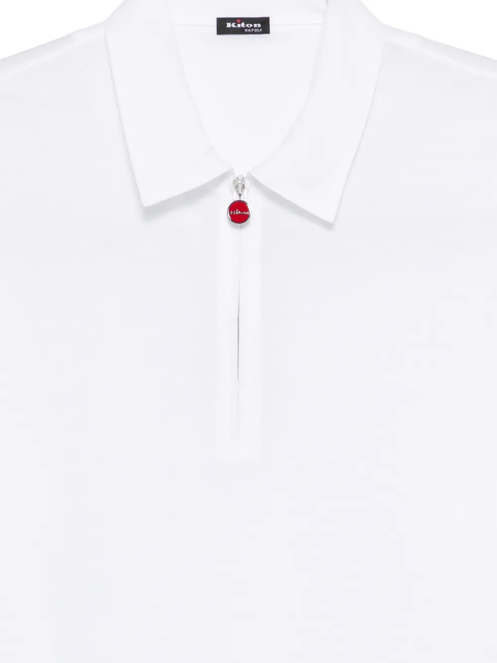 Kiton Poloshirt met rits Wit