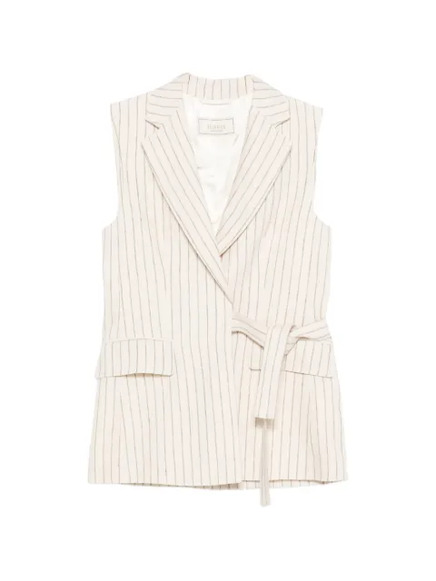 Peserico striped tie-waist vest