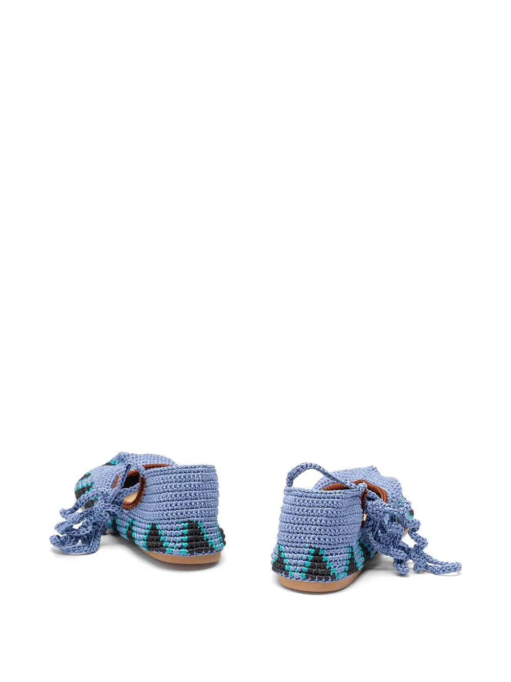  Kashura High Crochet Ballet Flats - Blue 