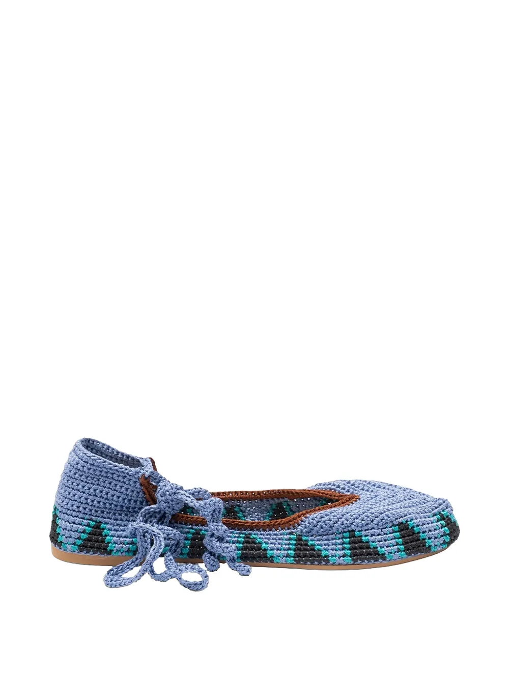 KASHURA High crochet ballet flats - Blau