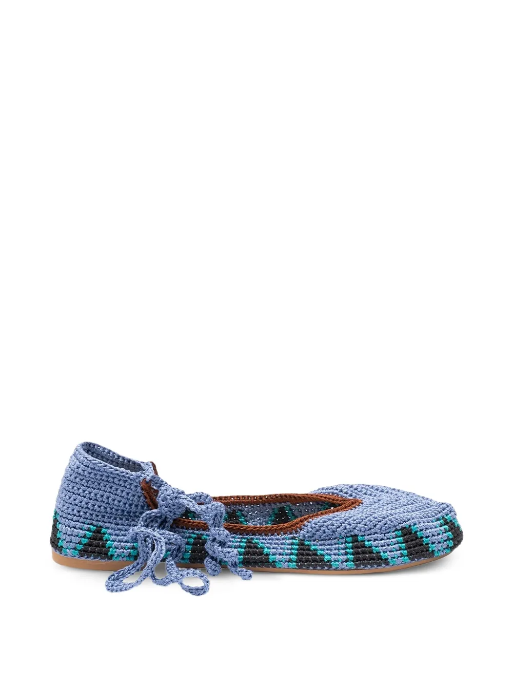 KASHURA High crochet ballet flats - Blu