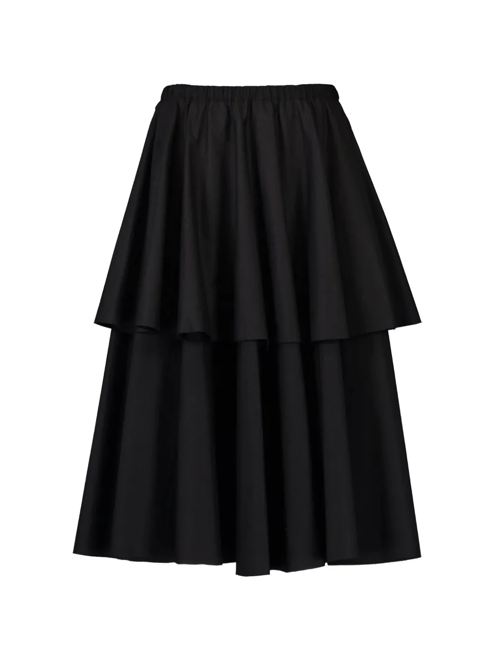 Louiza Babouryan layered midi skirt - Nero