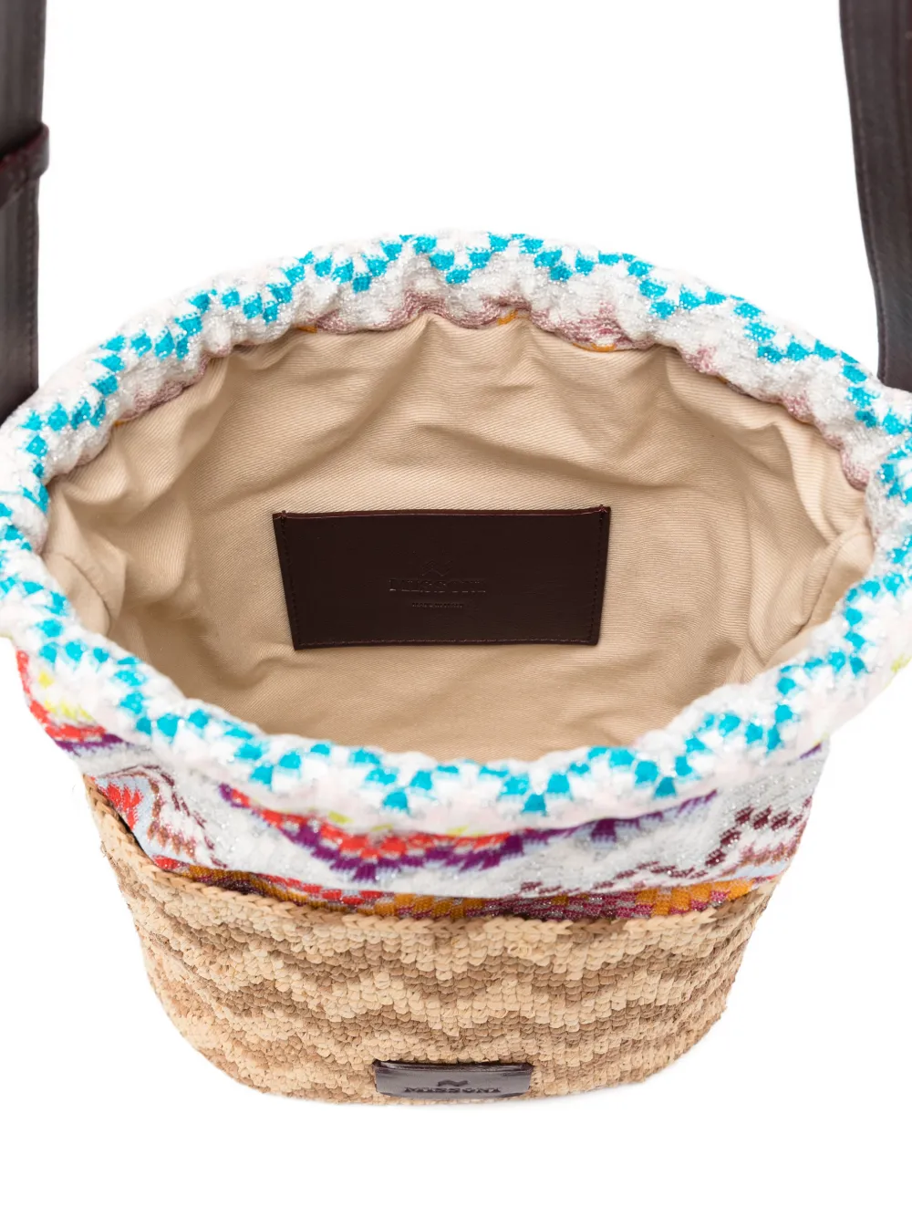 Missoni Bucket-tas met zigzag patroon Beige