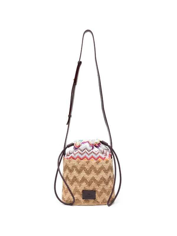 Missoni Zig-zag Bucket Bag in Neutrals