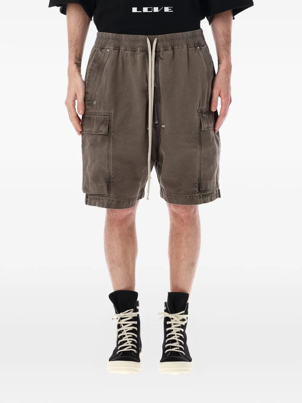 Rick Owens DRKSHDW drawstring-waist cargo shorts - Braun