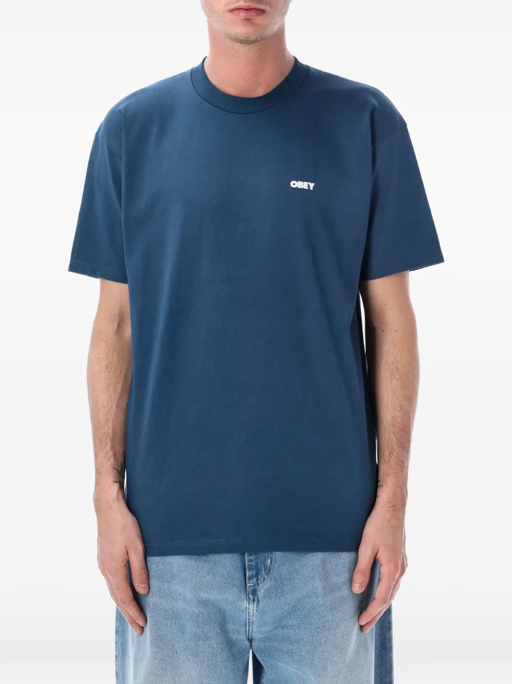 Obey Watching T-shirt - Blu