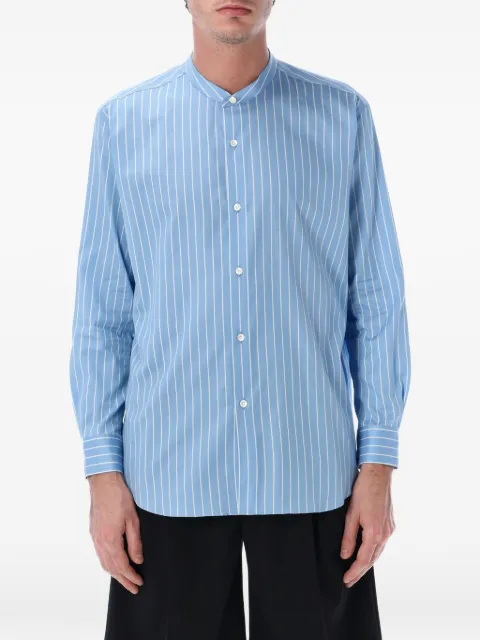 Auralee stand-collar striped shirt