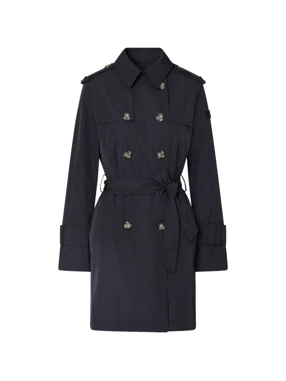 Peuterey double-breasted belt-fastening coat - Blu