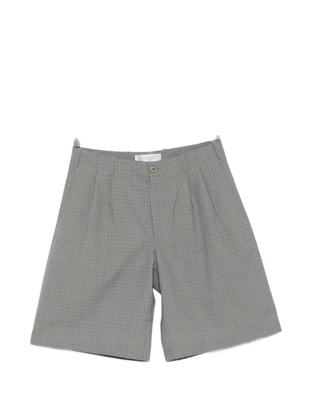 OUR LEGACY Ponte check-pattern shorts - Grigio