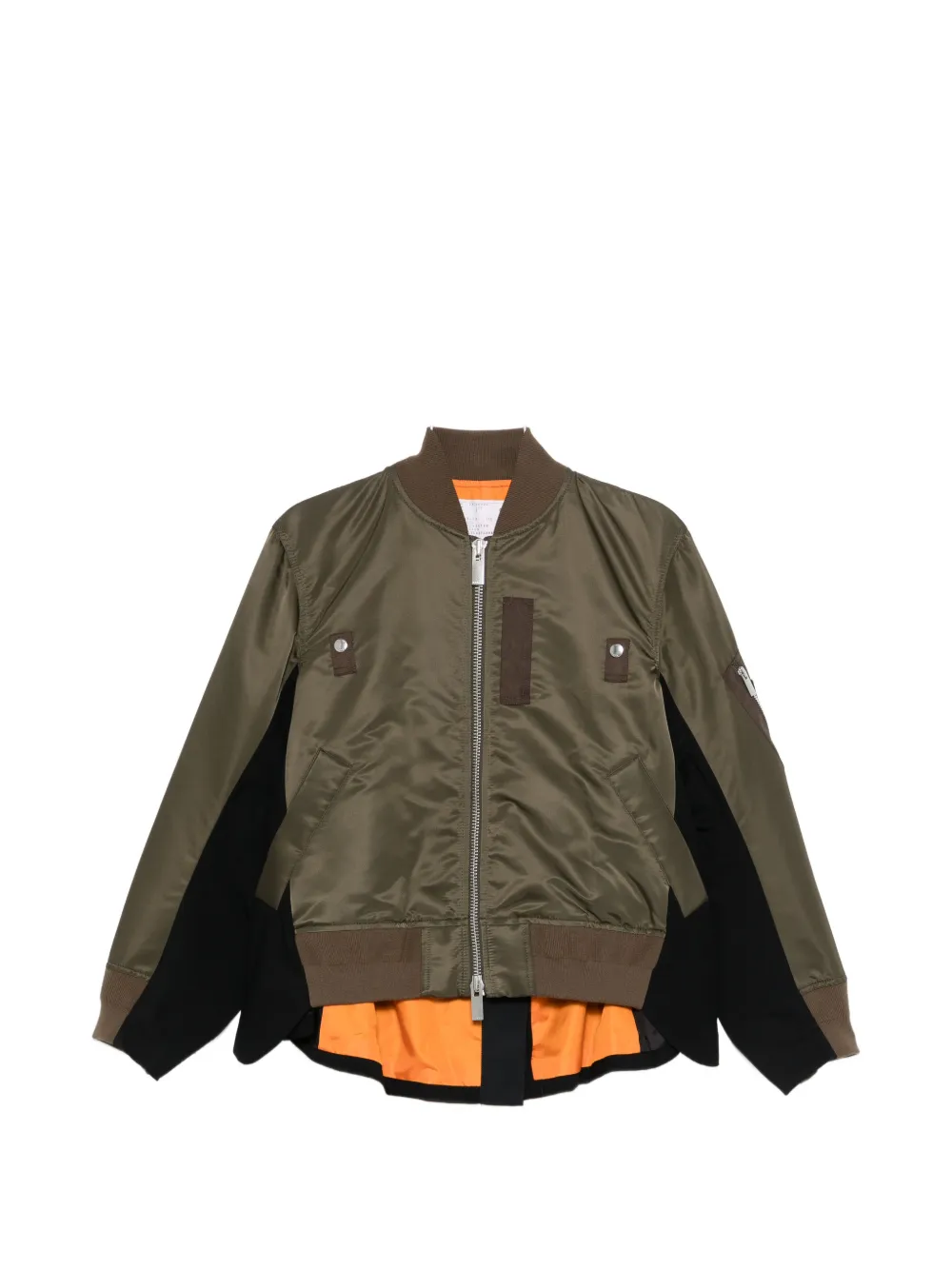 sacai zip-up jacket - Verde