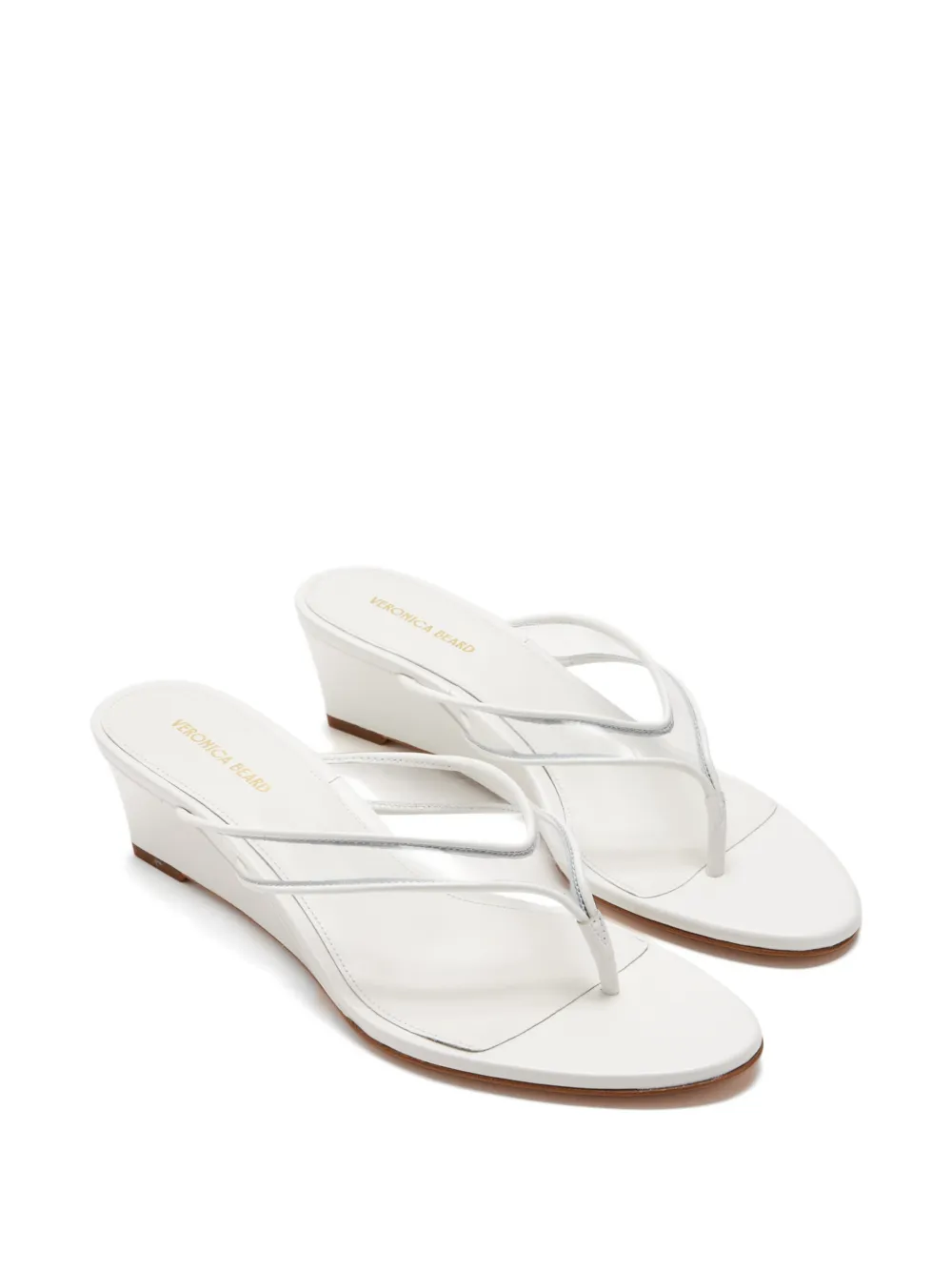 Veronica Beard Clea sandalen met sleehak Wit