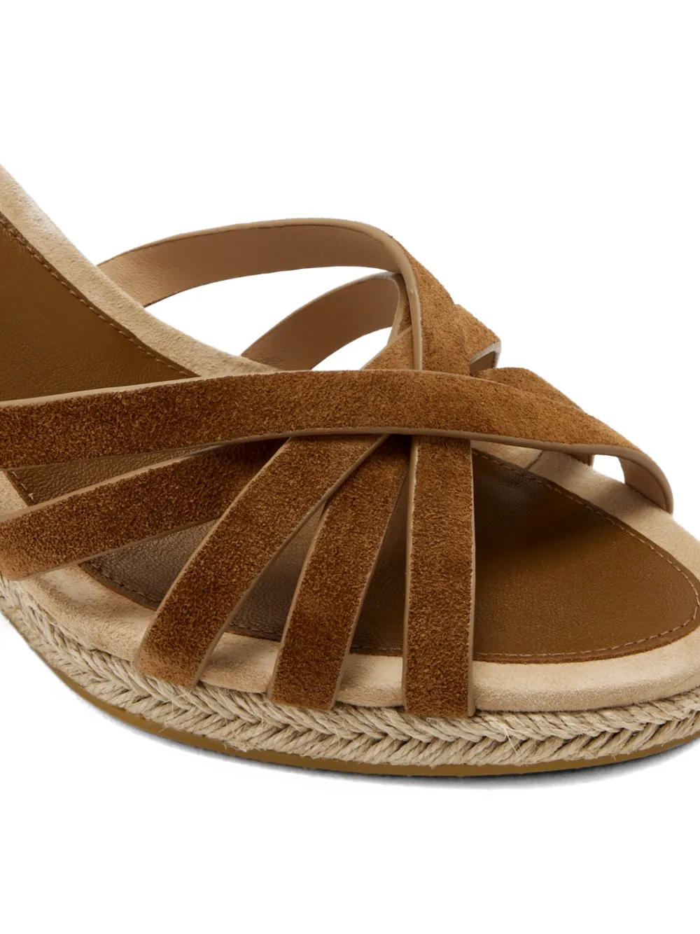 Veronica Beard Phylina espadrille sandalen met sleehak Bruin